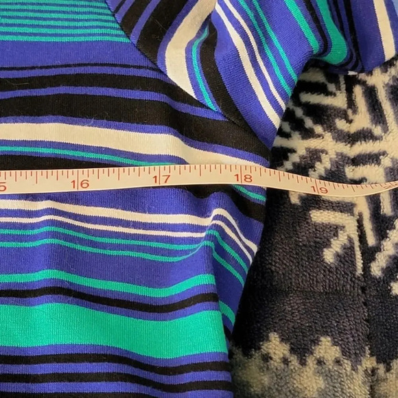 CUPIO Women's Nautical Cold Shoulder Striped Shirt Dress Blue Size Large - Picture 13 of 15